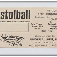 Universal Lures Inc Pistolball Empty Box