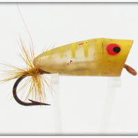 Vintage Heddon Yellow Shore Fly Rod Popper Spook Lure