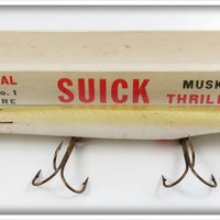 Vintage Suick Light Yellow Muskie Thriller Lure In Box