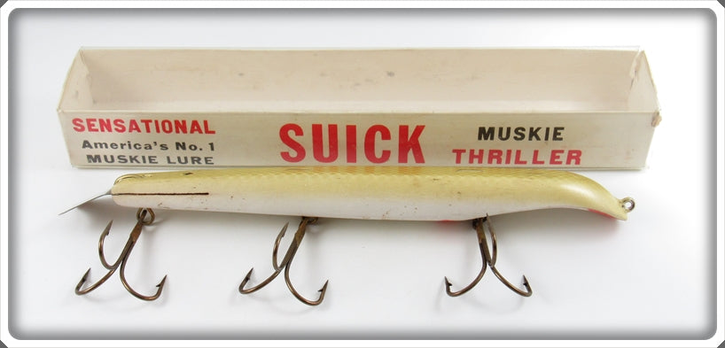 Vintage Suick Light Yellow Muskie Thriller Lure In Box