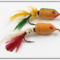 Vintage Heddon Fly Rod Wilder Dilg Lure Pair 