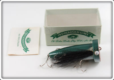 Vintage Old Dominion Lures Green Mr Whiskers Lure In Box 