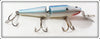 Vintage Repainted Creek Chub Silver & Blue Scale Jointed Pikie Lure