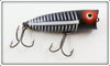 Vintage Heddon Black Shore Chugger Spook 9540 XBW Lure