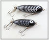 Vintage Heddon Black Shore Tiny Torpedo & Baby Torpedo Lure Pair