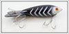 Vintage Bomber Black White Ribs Model 600 Lure