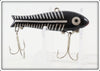 Vintage Tackle Industries Black Silver Ribs Mitey Minnow Lure 