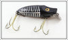 Vintage Heddon Black Shore Two Piece Hardware River Runt Lure