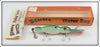 Vintage Bomber Green Shad Water Dog Lure In Box 