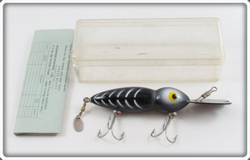 Whopper Stopper Black White Ribs Hellbender Lure In Box