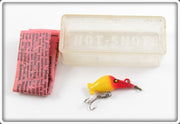 Vintage Eddie Pope Yellow & Red Fly Rod Hot Shot Lure In Box