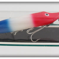 Heddon French Flag Red, White & Blue Vamp Spook Lure On Card 