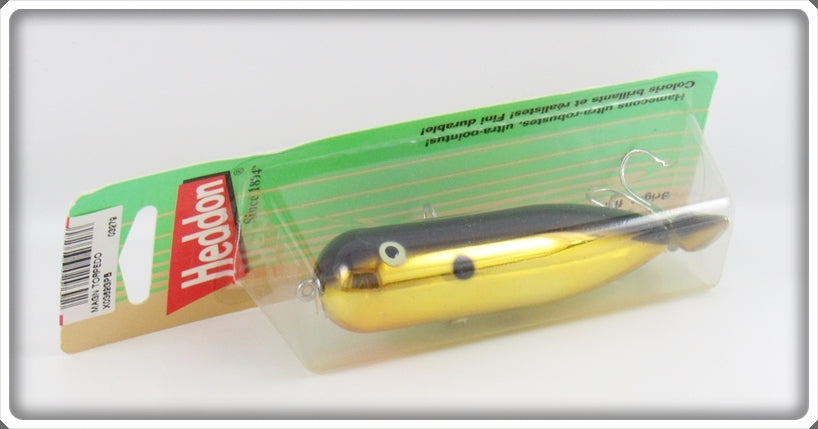 Heddon Gold Plate Black Back Magnum Torpedo Lure On Card 