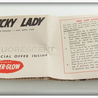 Lucky Lady Fluorscent Red Inner Glow Lure In Box