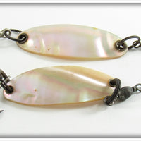 Vintage Mother Of Pearl Or Shell Spoon Lure Pair