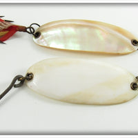 Vintage Mother Of Pearl Or Shell Spoon Lure Pair