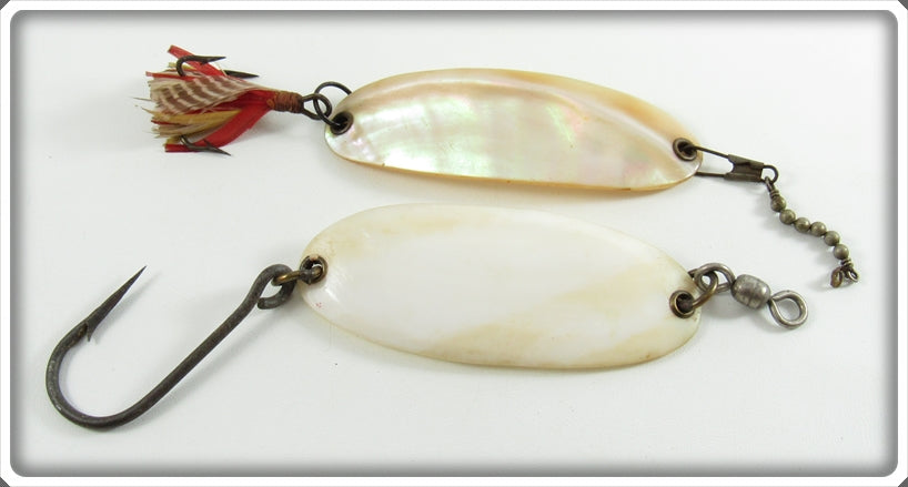 Vintage Mother Of Pearl Or Shell Spoon Lure Pair