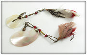 Vintage Mother Of Pearl Or Shell Spinner Lure Pair