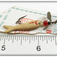 Pflueger White Biz Minnow On Partial Card