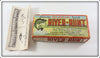 Vintage Heddon Black Shore Midget River Runt Empty Lure Box 9010 XBW