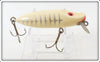 Vintage Paw Paw White Silver Ribs Wig Wag Lure