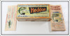 Vintage Heddon Red & White Shore Crazy Crawler Empty Lure Box 2120 XRW