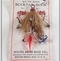 Vintage South Bend Bucktail Hook On Card 