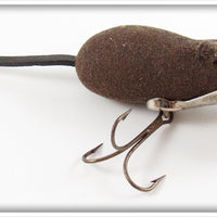 Vintage Paw Paw Brown Flocked Mouse Lure