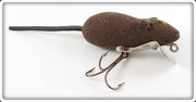 Vintage Paw Paw Brown Flocked Mouse Lure