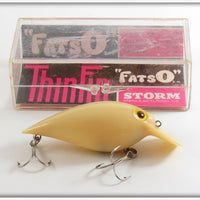 Vintage Storm Mfg Co Bone Thinfin Fatso Lure In Box