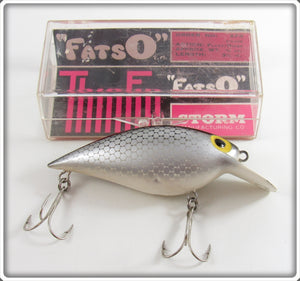 Vintage Storm Mfg Co Silver Thinfin Fatso Lure In Box