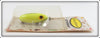 Vintage Fred Arbogast Chartreuse Jitterbug Lure On Card