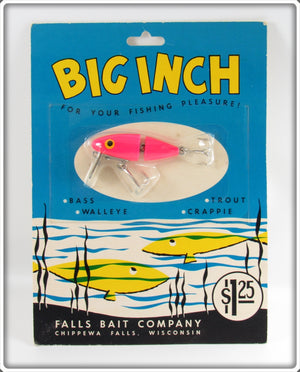 Falls Bait Company Fluorescent Red Big Inch Lure On Card