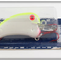 Mann's Bait Co White Chartreuse Back Thinn Mann Lure On Card