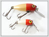 Vintage Wood Mfg Co Pearl Red Head & White Red Head Deep R Doodle Pair