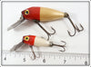 Wood Mfg Co Pearl Red Head & White Red Head Deep R Doodle Pair