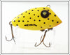 Vintage Heddon Yellow Black Spots Pico Perch Lure