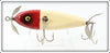 Vintage South Bend Best O Luck Red Head White Injured Minnow Lure