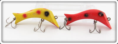 Creek Chub Yellow Spotted & Orange Spotted Ultra Light Nikie Lure Pair