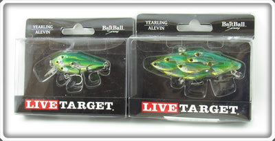 Live Target Blue Chartreuse Shad Bait Ball Series Yearling Pair In Boxes