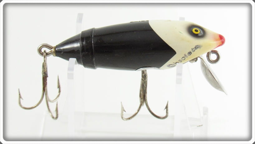 Vintage South Bend Black White Arrowhead Fish Obite Lure