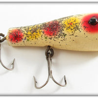 Vintage Nichols Red & Yellow Spots With Glitter Popper Lure