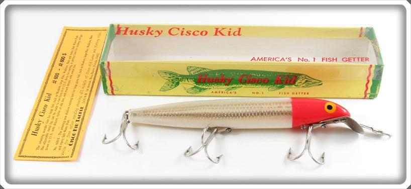Cisco Kid Tackle Red Head Silver Husky Cisco Kid Lure In Box For