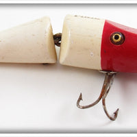 Vintage Creek Chub Red Head White Baby Jointed Pikie Lure