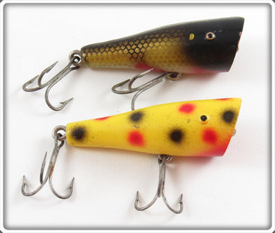 Creek Chub Perch & Yellow Spotted Spinning Plunker Lure Pair