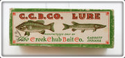 Vintage Creek Chub Solid Black Midget Pikie Empty Lure Box