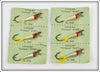 Cavalier Fishing Tackle Co Crimson Dart Lot Of Six Jigs On Cards