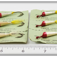 Cavalier Fishing Tackle Co Crimson Dart Lot Of Six Jigs On Cards