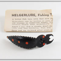 Wimer's Helgerlure Co Black & Orange Helgrammite With Paper