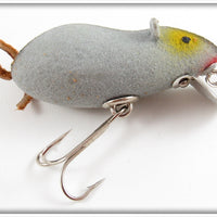 Vintage Paw Paw Grey Flocked Mouse Lure 